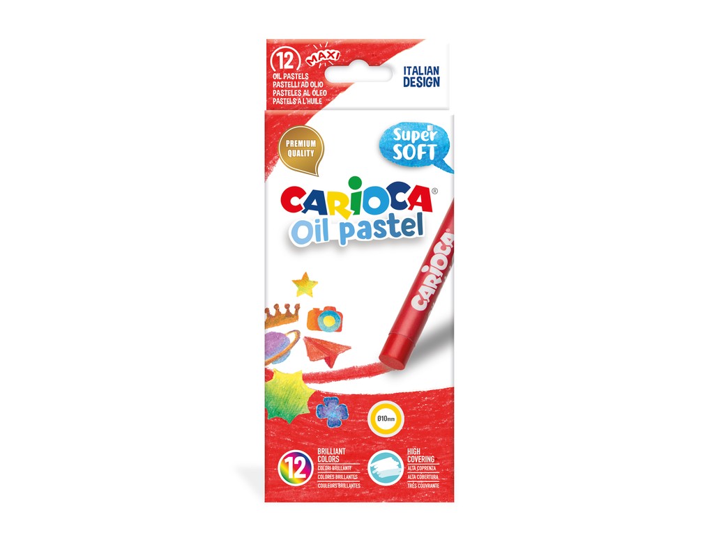 Creioane cerate Carioca Oil Pastel Maxi 12 / cutie