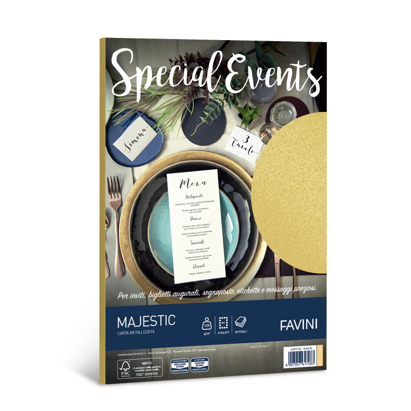 CARTON METALIZAT 120G/MP A4 20COLI AU SPECIAL EVENTS FAVINI