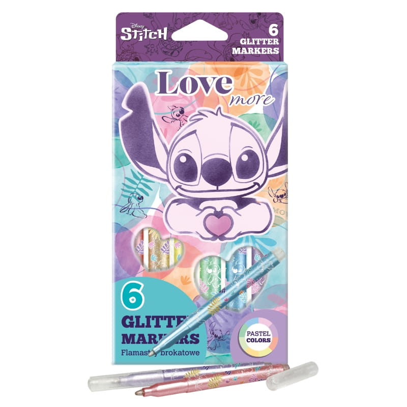 Marker Glitter Disney Fashion Stitch Pastel 6 /set