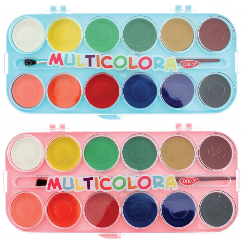 ACUARELE 12 CULORI MULTICOLORA DACO AR123